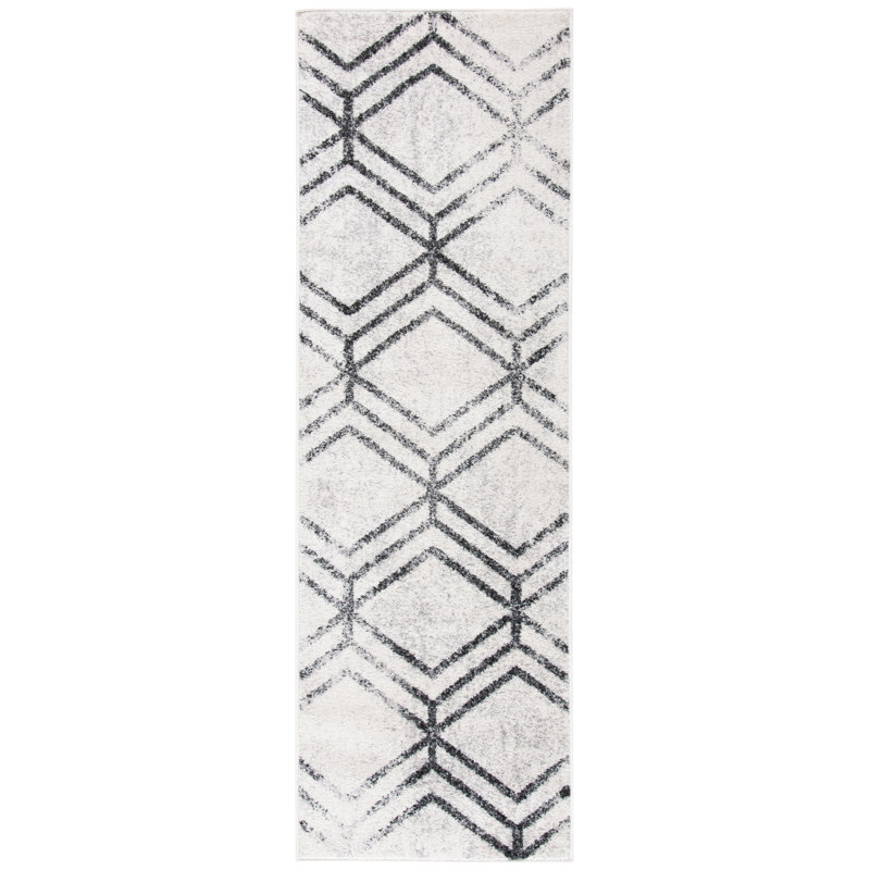 Tapis géométrique Brimmer Performance, Tapis de couloir 2 pi 6 po x 8 pi