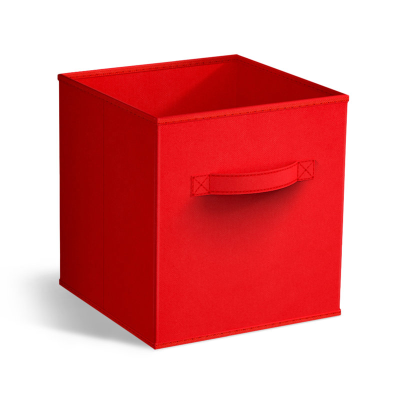 Cube de stockage pliable, rouge
