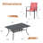 Outdoor Rectangular 6-Person Dining Set With Umbrella & Stackable Textilene Chairs-1688957964