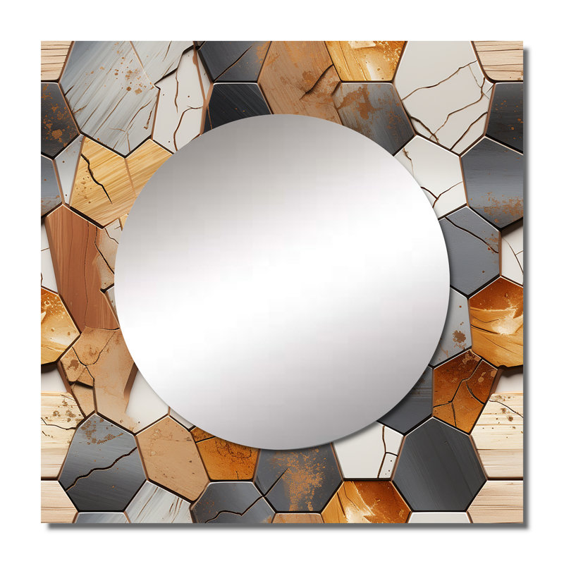 Motif rustique hexagonal Boho, 23 po x 23 po