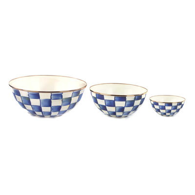 Check Mixing Bowls, 3 - Piece Set