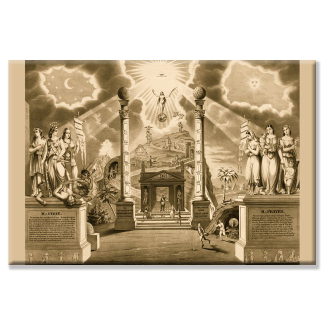 « symbols masonic chart », impression sur toile tendue, 20 po x 30 p