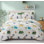 Ensemble de housse de couette et de draps en coton 600 fils pour enfants, dinosaure
