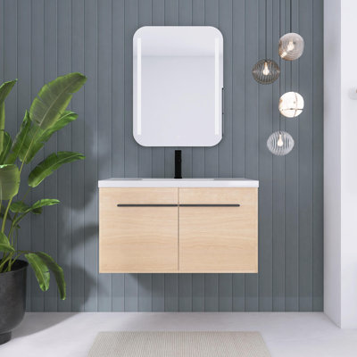 Ensemble de meuble-lavabo 36 po avec lavabo en résine 36 po, 2 portes