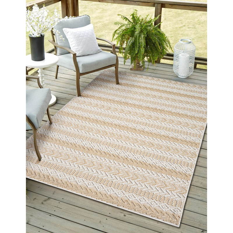 Alresford Geometric Indoor / Outdoor Area Rug, Rectangle 100 x 160cm