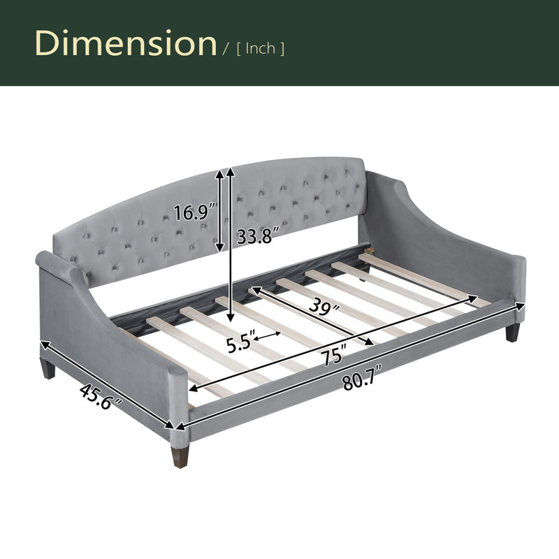 Lit de jour Modern Luxury, Gris