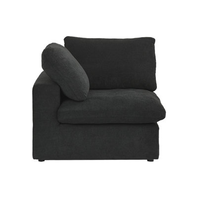 Fauteuil d'angle à housse en lin mélangé