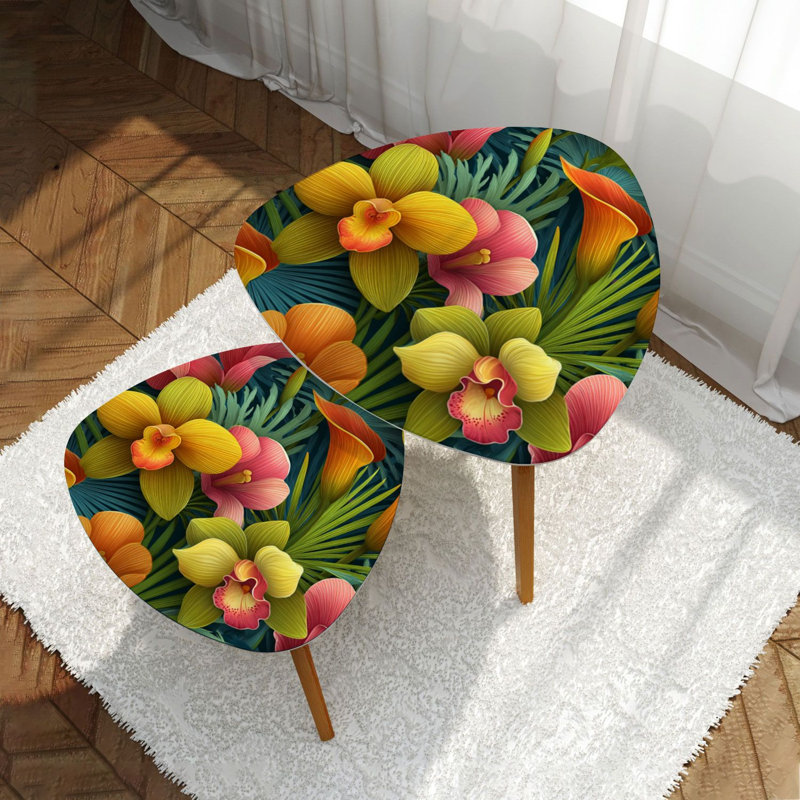 Ensemble de 2 tables basses gigognes Triangle