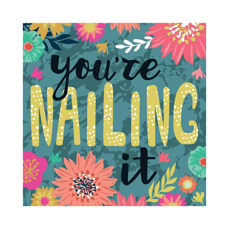 Everyday Sassy Says Iii 1 Piece Wrapped Canvas Wall Art, 93.98 cm H x 93.98 cm W x 3.175 cm D