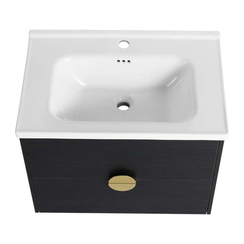 Meuble-lavabo mural 28 po avec lavabo pour petite salle de bain 28 po