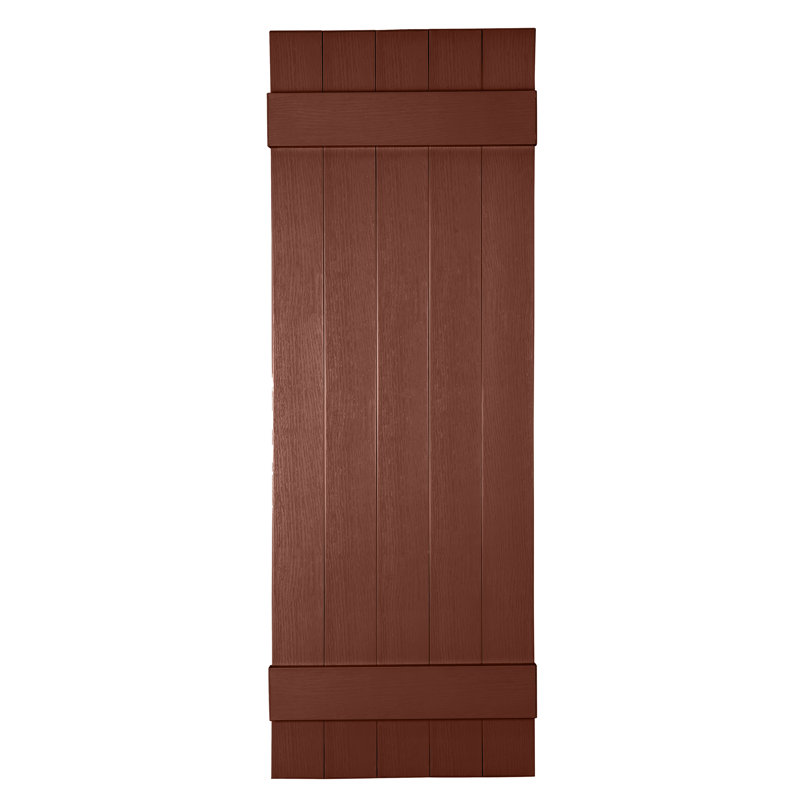Persiennes personnalisées à 5 planches fermées, Rouge brique, 48"