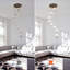 Lustre en grappe moderne à 8 lumières avec lumières DEL