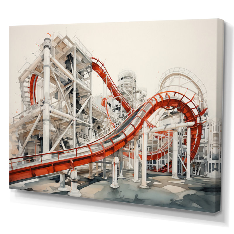 Rollercoaster Symphony II, H 12 po x l 20 po x P 1 po, Toile tendue