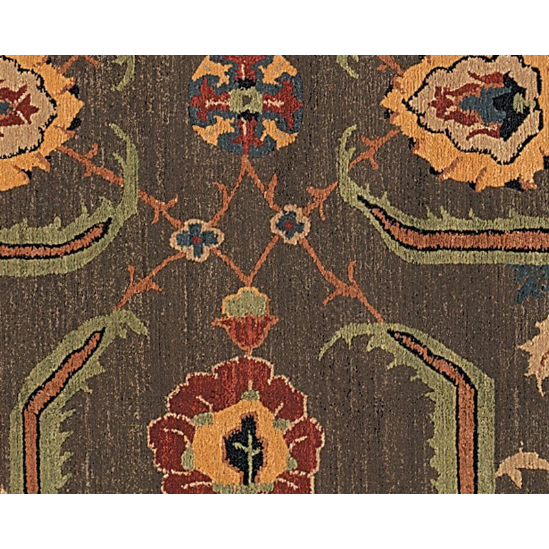Kilkenny Wool Oriental Area Rug in Brown/Red/Black, Rectangle 8' x 10'