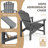 Zawadi HDPE Stacking Adirondack Chair-1256670097-1212229807