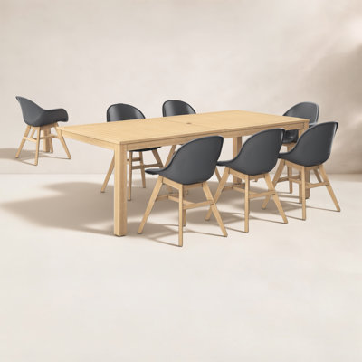 Anautica 8 - Person Patio Dining Set with Rectangular Table