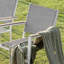 Chaises de salle à manger d'extérieur 2 pièces, chaises empilables en polyester enduit de PVC