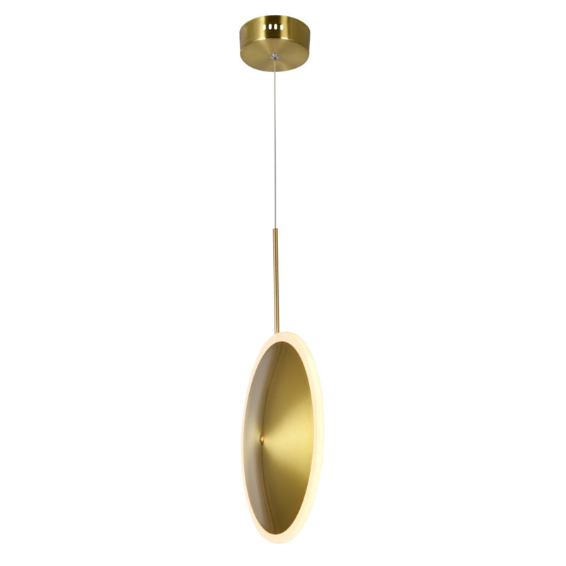 Luminaire suspendu tambour 1 lumière DEL Oey, H 18 po x l 12 po x P 2 po
