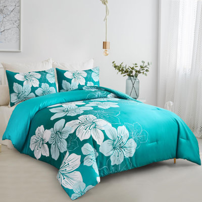 Ensemble d'édredon 3 pièces Floral Bedding