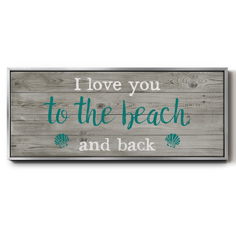 Beach and Back- Framed Canvas, 24" H x 60" W