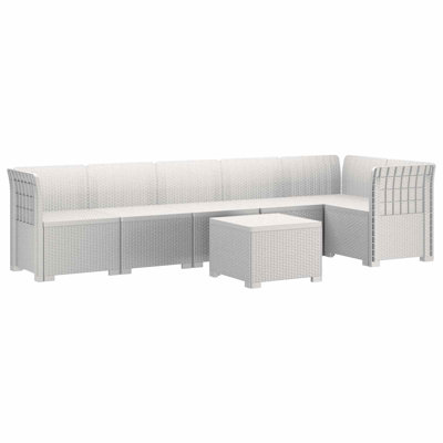  Garden Sofa Rattan Look PP Outdoor Seating Contemporary Furniture Patio