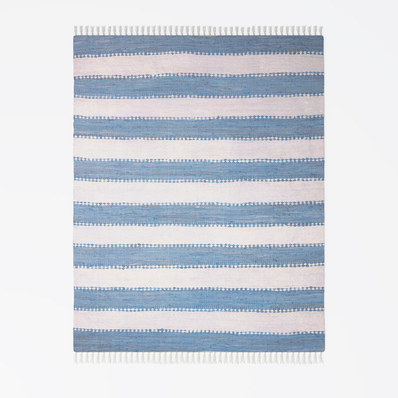 Chindi Renova, recycled materials Rug, Rectangular 160 x 230cm, Grey/Brown/Blue