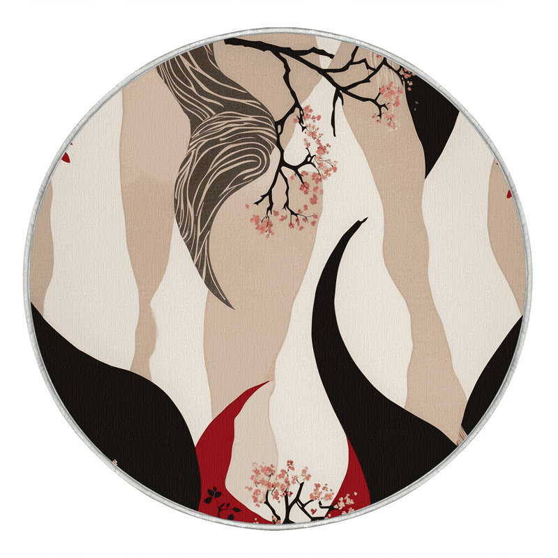 Petal Whispers Rug, Round 3'