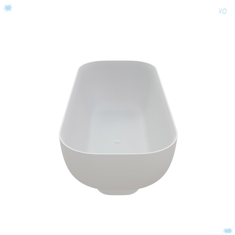 65" Solid Surface Soaking Bathtub