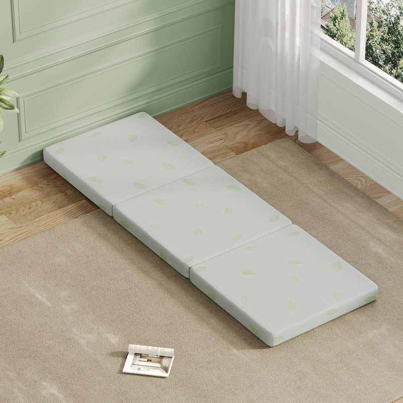 Matelas en mousse à mémoire de forme, matelas escamotable et pliable portatif, 3", Lit simple