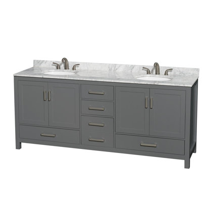 Sheffield 80" Double Bathroom Vanity Set