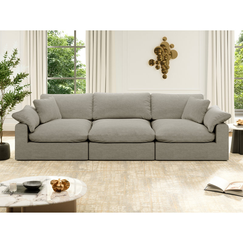 Canapé modulaire Berglund Berglund, H 25,2 po x l 110,8 po x P 39,3 po, 3, Gris clair
