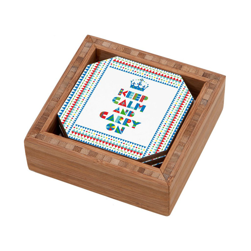 Wood 4 Piece Coaster Set