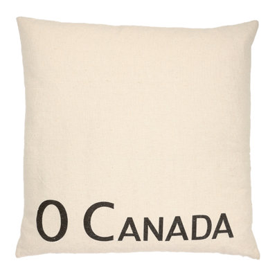O Canada Lyrics Cotton Blend Throw Pillow