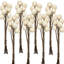 7 Piece Bell Cups Twig Stem   Set of 8   23.5"   Natural