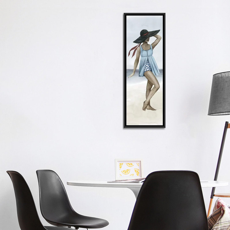 « beach beauté iv », impression sur toile, H 48 po x l 16 po x P 1,5 po, Cadre noir