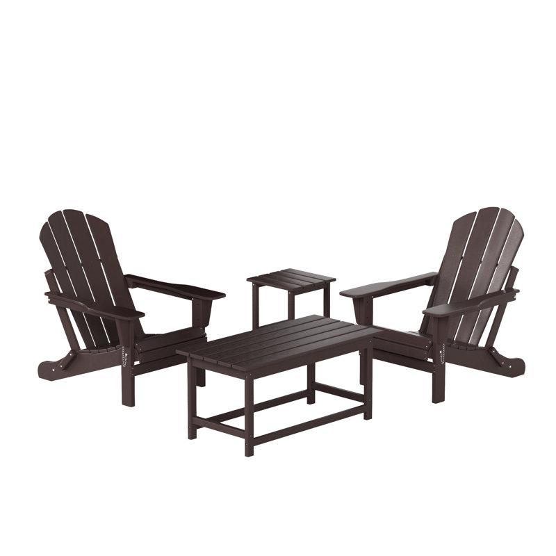 Laguna Foldable Outdoor Adirondack Chair, Dark Brown