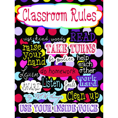 Classroom Rules Fun - impression sur toile tendue