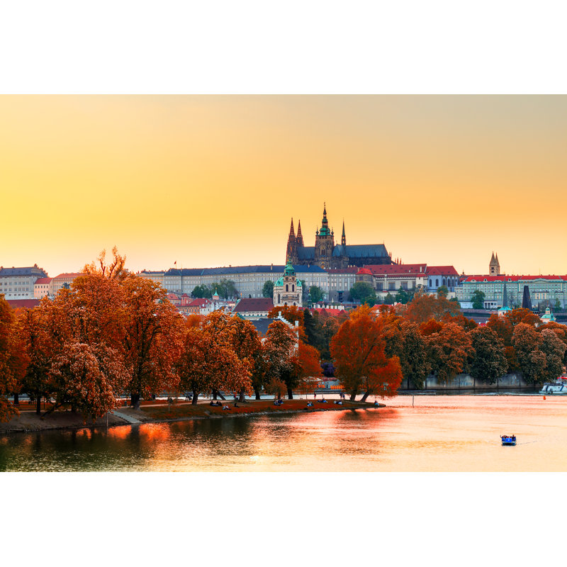 Prague Castle With St. Vitus Cathedral by DaLiu - Wrapped Canvas Print, 30cm H x 46cm W