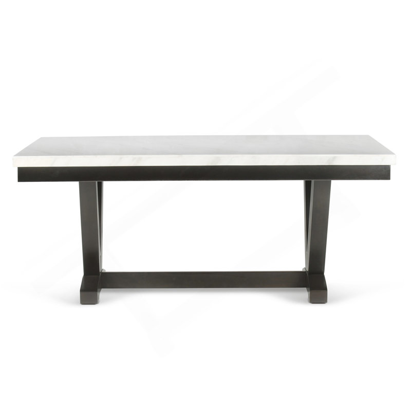 Finley - Ensemble de salle à manger 5 pièces (table blanche et chaise noire) - Blanc