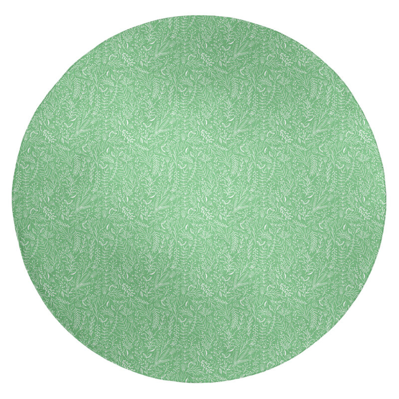 Chenille Floral Indoor Rug, Round 5'