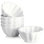 Ramequins floraux en porcelaine, ensemble de 6 tasses de cuisson décoratives blanches