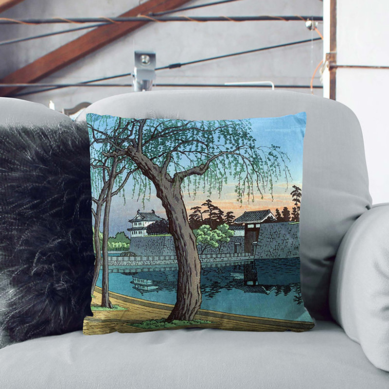 Square Throw Cushion, Black, 40cm H x 40cm W x 15cm D
