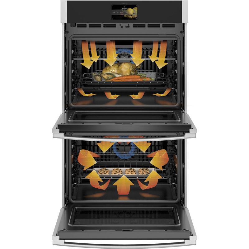GE Profile 30" 10 Cubic Feet Smart Electric Convection Double Oven with Soft Close Door, Stainless Steel