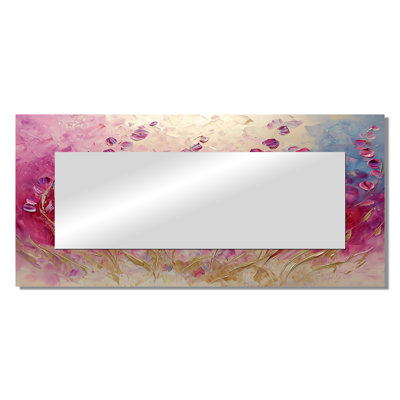 Violet Flowers Wild Beauty Unfolded II - Violets Wall Mirror Art - Printed On Metal