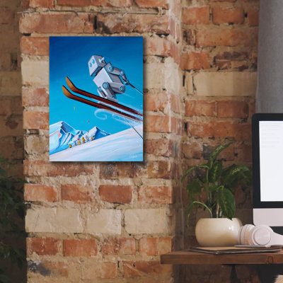 Latitude Run® «The Downhill Race» par Cindy Thornton, art mural sur toile, 12 po x 16 po