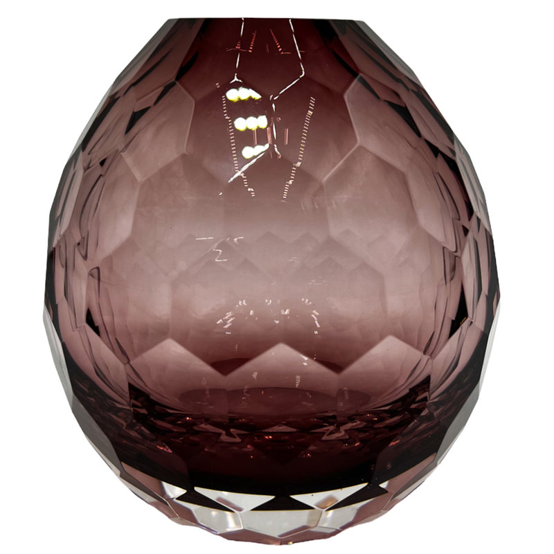 Vase de table en verre fait à la main Affer, Mauve