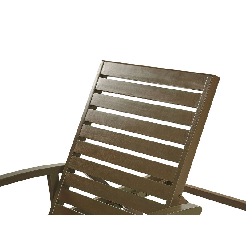 Kenneth 196cm Long Reclining Acacia Single Chaise