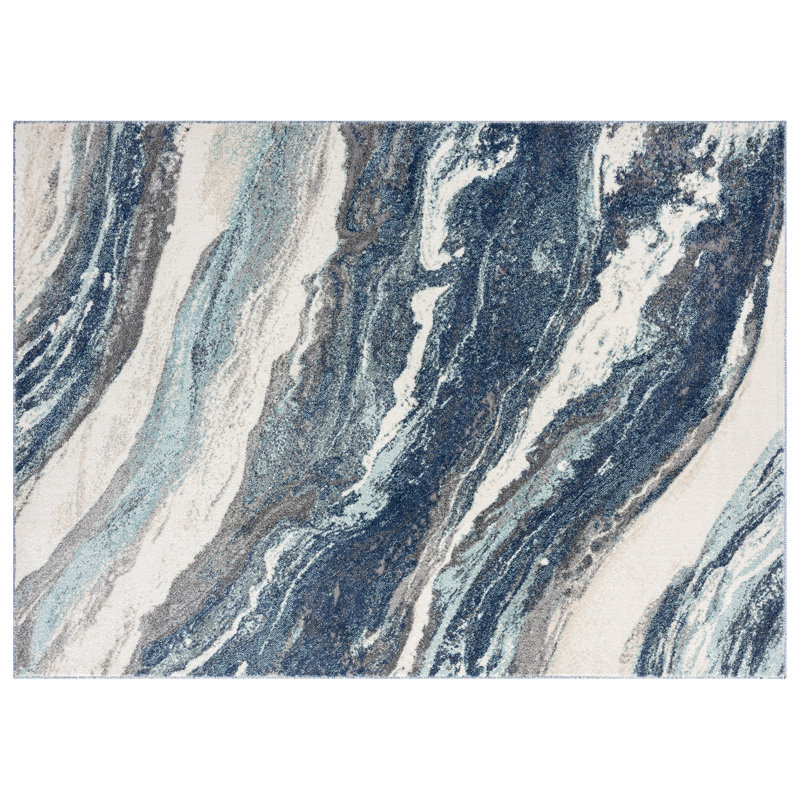 Alayaa Abstract Indoor Rug, Rectangle 9' x 12'