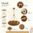 6-Light Natural Wicker Drum Chandelier