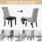 3 PCS Stretch Parsons Dining Chair Covers with Ruffled Skirt, Elastic Slipcovers for High Back Chairs, Wrinkle-Resistant Fabric Protection for Dining Room, Restaurant, Banquet-50588414